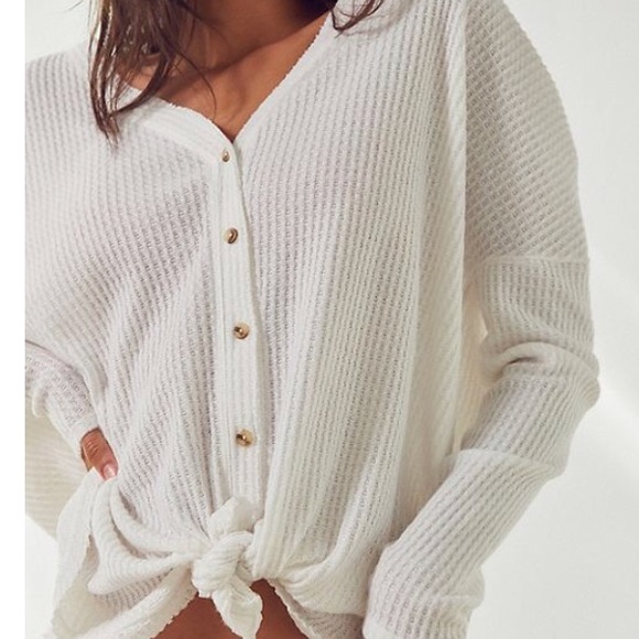 Urban Outfitters Tops - Urban Outfitters Super Soft Cozy White Henley top